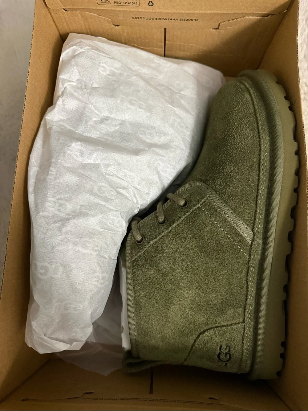 UGG Men's Chukka Boot in Olive Suede